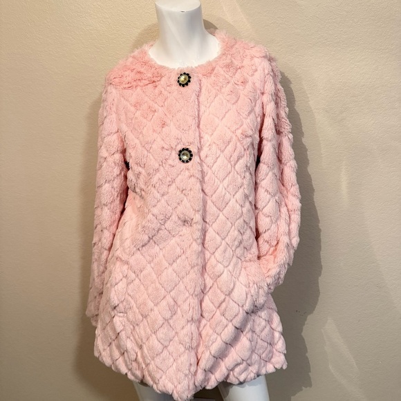 Me Jane Jackets & Blazers - Me Jane Faux Fur Pink Teddy Jacket